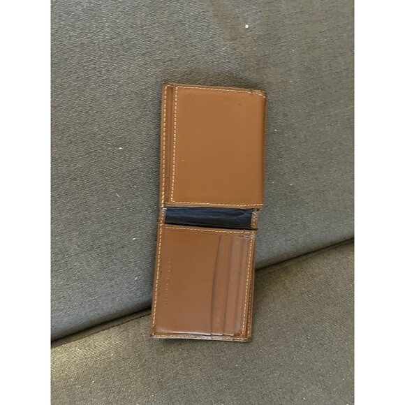 tommy hilfiger wallet mens Brown leather bifold - Picture 4 of 9